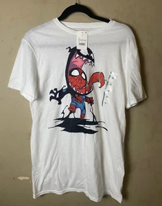 Marvel Spider-Man Venom Symbiote Graphic T-shirt (White) SZ Med- NWT - Picture 1 of 6