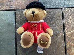 Vintage Harrods Beafeater Bean 6" Plush Bear With Tag - Bild 1 von 5