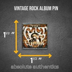 Vintage Original 80s The Cult Album Cover Square Band Concert Tour Pin Button - Picture 1 of 2