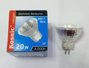 1x 20W Kosnic MR11 GU4 2-Pin 12V Halogen Dimmable Reflector Spot Light Bulb Lamp - Picture 1 of 3