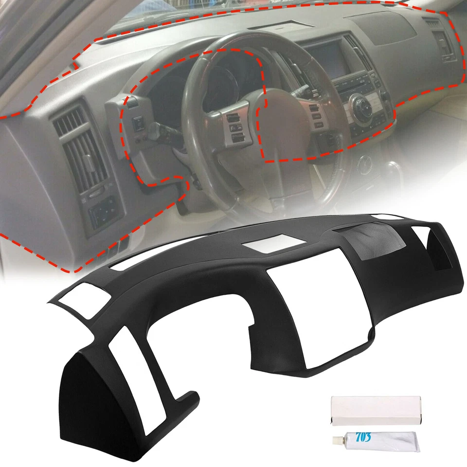 For 2006 2007 2008 Infiniti FX35 Black Painted Dash Cover Dash Cap w/ Glue Foto 1 de 4