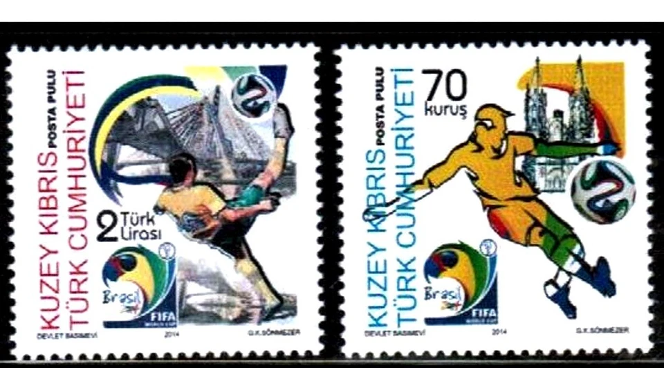 2014 FIFA WORLD CUP UNMOUNTED MINT - TURKISH CYPRUS - Image 1 of 1