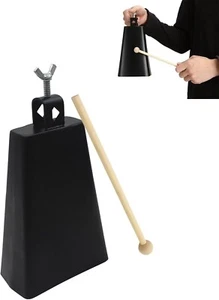 Metal Iron Cowbell 7 Inch, Metal Steel Cow Bells Large Noise Makers Hand Percuss - Picture 1 of 7