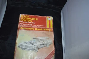 Haynes 1551 Buick Oldsmobile Pontiac Full-Size (RWD) Repair Manual 1970-1988 f1 - Bild 1 von 3