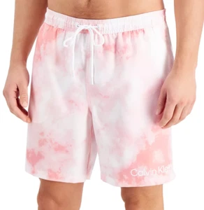 Men's Calvin Klein Swim Shorts in Pink Tie Dye Size M - NEW - Picture 1 of 9