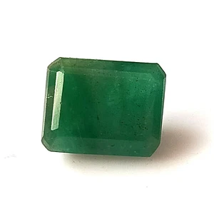 6.75 Cts Emerald Cut Zambian Emerald 12.5X10 mm Faceted Natural Untreated Stone - Picture 1 of 6