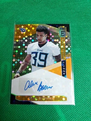 2019 Panini Elite Orange Prizm Auto Rookie Alex Barnes. SSP #d/25 Titans - Image 1 of 2