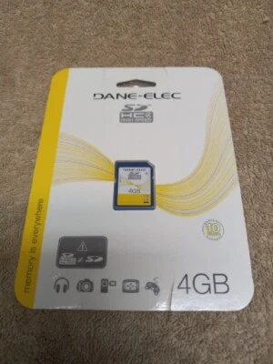 Dane-Elec 4 GB SD HC Class 4 Speed Memory Card NIP - Image 1 of 2