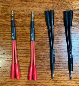 Adaptateur prise banane 4pcs vers 2 femelles 4mm prise banane jack prise 3" plug splitter - Photo 1/6