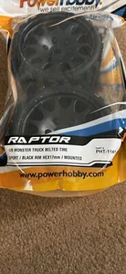 NEW UNOPENED Powerhobby Raptor 1/8 Monster Truck Belted Tire PHT-1141 - Picture 1 of 3