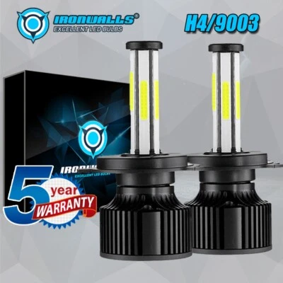 6-Sides H4 9003 LED Headlight Bulb White For Nissan UD 1800 2000 2300 2600 3300 - Image 1 of 4