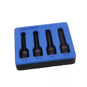 US PRO Tools 1/2" Drive Spline Impact Socket Set 4PC- For VAG 7569 - Picture 1 of 3