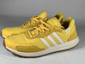 adidas neo Retrorun Yellow/White Size 8 - Picture 1 of 13