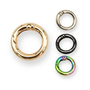 Karabiner Ring 13mm Gold, Silber, Schwarz, Regenbogen  - 1 / 5 / 10 Stk. - Picture 1 of 9