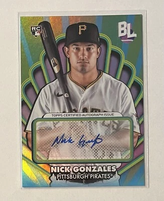 2024 Topps Big League NICK GONZALES RC AUTO opening Act PIRATES New Mexico St  - Image 1 of 2