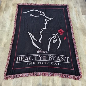 Disney's Beauty and The Beast The Musical Throw Blanket Tapestry 68in x 48 in - Picture 1 of 4