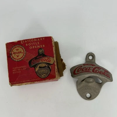 Vintage Early Coca Cola Starr X Bottle Opener #23 Made in the USA Brown Co & BOX - Image 1 of 4