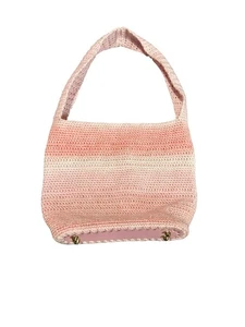 NEW crochet handmade pink small purse shoulder bag great for young girls - Picture 1 of 7