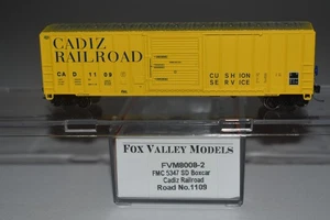 N Scale Fox Valley Models Cadiz Railroad 50' Single Door Boxcar 1109 C52916 - Picture 1 of 2