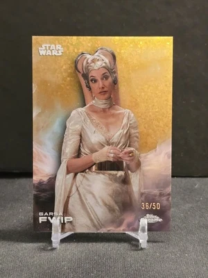 2025 Topps Chrome Star Wars Garsa Fwip /50 Gold Mini Diamonds #48 - Image 1 of 2
