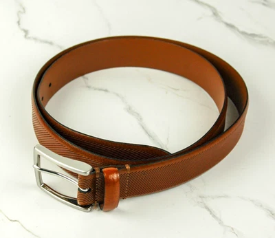 Johnston & Murphy Cinturón Hombre Cuero Genuino Marrón Talla 44 Foto 1 de 4