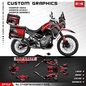 Graphics Decal Kit Sticker Sheet for CFMOTO 450MT MT450 Black Snake Red  - Picture 1 of 8