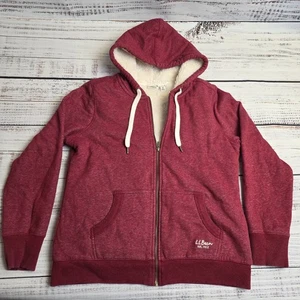 LL Bean rot 1912 Sherpa gefütterter Hoodie mit durchgehendem Reißverschluss Damengröße Medium cranberry - Bild 1 von 10