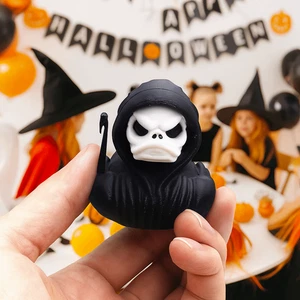 PLA Halloween Duck Anime Figure Grim Reaper Duck Ornament Desktop Decor - Picture 1 of 12