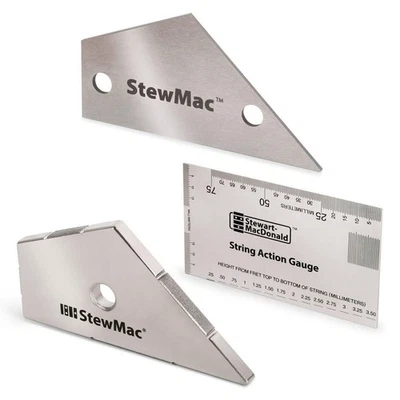 StewMac Precision Fret Tool Trio, Metric – String Action Gauge, Fret Rocker,... - Image 1 of 4