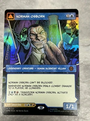 Magic The Gathering MTG Spider-Man Norman Osborn Green Goblin Borderless Foil - Image 1 of 2