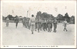 1944 FORT GEORGE G. MEADE, Maryland Postal "Ejercicio de Tropas de la Fuerza Terrestre del Ejército" - Imagen 1 de 2