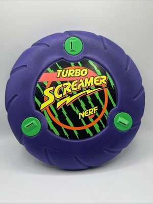 Винтажный NERF фиолетовый TURBO SCREAMER летающий диск пены фрисби Kenner 1991 - Изображение 1 из 4