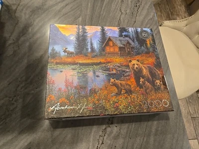 Silver Select Abraham Hunter Wilderness Retreat 2000 P Puzzle New Buffalo Games - Image 1 of 4
