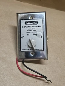 Dayton 4X445 3-Speed Fan Controller Switch - Picture 1 of 3
