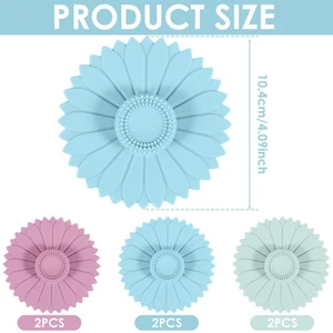 Silicone Cup Lids Set of 6 Sunflower Multicolored Flexible Mug Lid Cover stgyR - Picture 1 of 12