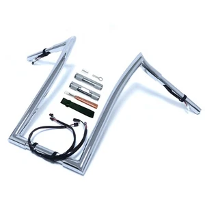 Black 16" Prewired 1.25" Ape Hanger HandleBar For 17up Road King Special FLHRXS - Bild 1 von 12