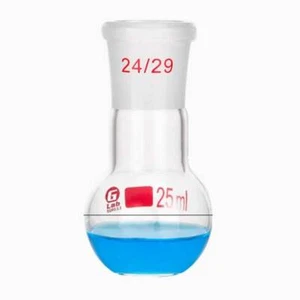 25ml 24# Evaporating Flasks w/ Flat Bottom Boiling Flask Organic Glassware - Picture 1 of 1