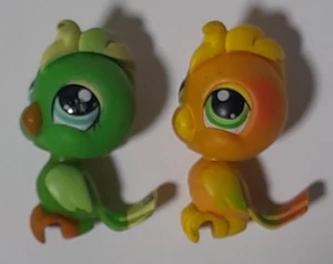 Littlest Pet Shop 2er Set Papageien grün & orange - Bild 1 von 2