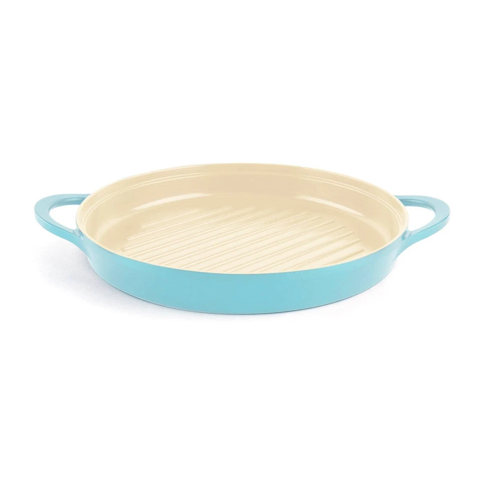 Retro 10" Round Grill Pan in Mint Blue - Image 1 of 3