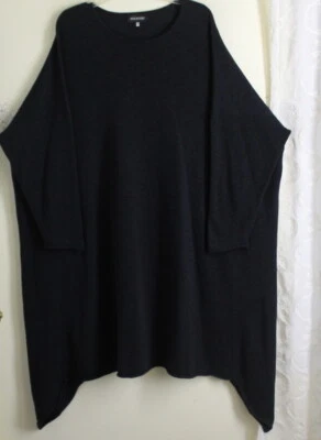 Eskandar O/S Gray Lightweight 100% Cashmere Long Tunic Sweater 42-47"L Long  - Image 1 of 4