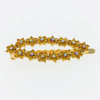 США цветок магнит заколка для волос шпилька со стразами кристалл заколка коричневый A16 - Изображение 1 из 4