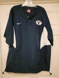 Vintage 90s Nike BYU Cougars Player Used Team Worn Jacket L RARE Gray Nike Tag - Picture 1 of 3