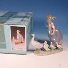 Lladro Porcelain Figurine - 5503 - Hurry Now - Girl With Flock Geese - 7 Inches