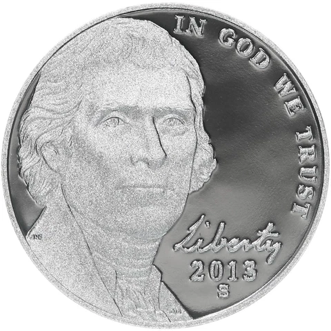 2013 S Jefferson Nickel Gem Deep Cameo Proof Coin Cover