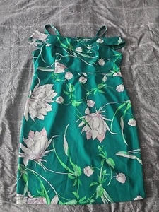 Soon Emerald Green Dress Floral Off shoulder Dress, UK 20 Wedding Christening - Picture 1 of 18