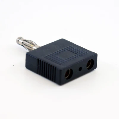 1pc Brass Single 4mm Banana Male To Dual Banana Female Space 14mm Audio Adapter - Image 1 of 4