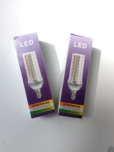 E26 LED Corn Light Bulb 6000K Clear White 20W Pack of 2 - Picture 1 of 3