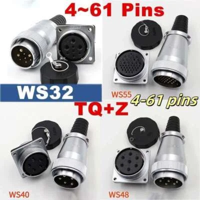 Female 4 5 6~61 Pins Waterproof Cable ConnectorTQ+Z Aviation Plugs Sockets Male - Image 1 of 4