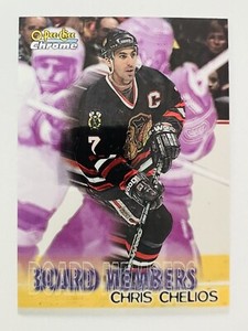 1998-99 O-Pee-Chee OPC Chrome Hockey Board Members - Chris Chelios Blackhawks