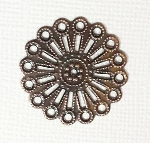 20 pcs of Antiqued copper Filigree Focal Findings 25mm - Picture 1 of 3